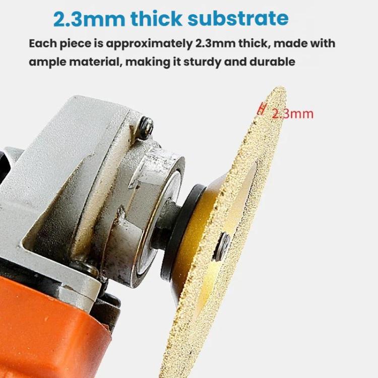 Diamond Cutting Disc Marble Brazed Cup Grinding Wheel Quartz Ceramic Tile Edge Grinding For Angle Grinder, Spec: Silver