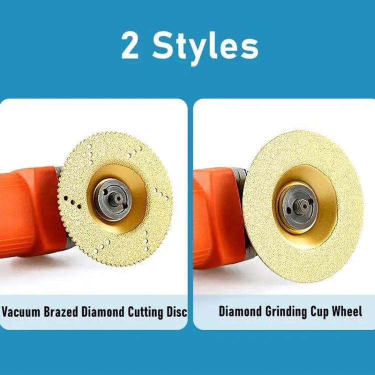 Diamond Cutting Disc Marble Brazed Cup Grinding Wheel Quartz Ceramic Tile Edge Grinding For Angle Grinder, Spec: Silver