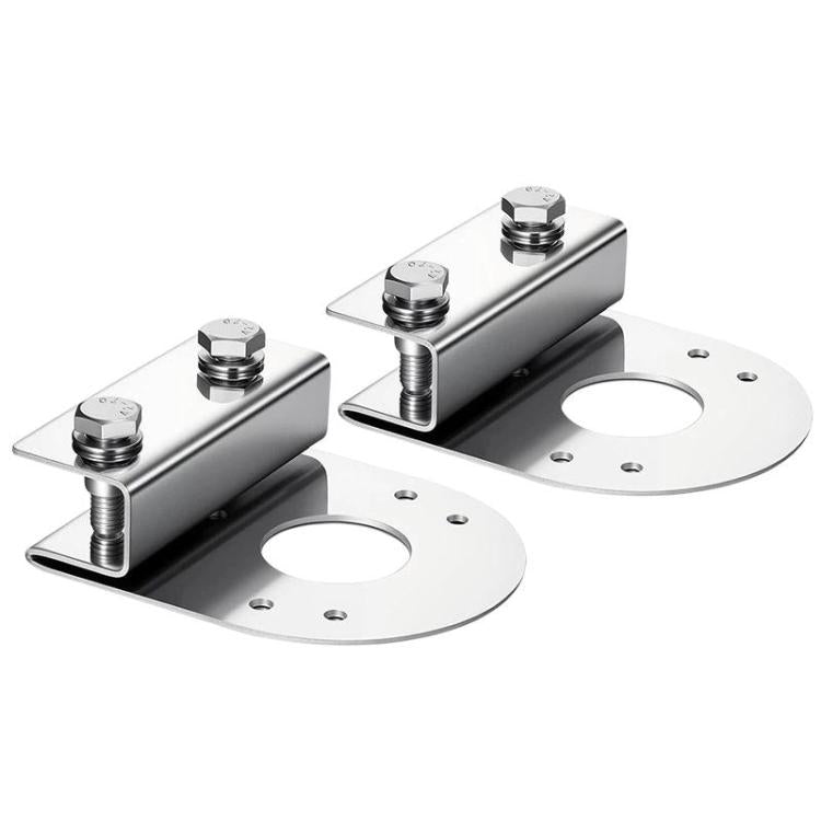 2pcs Car Stainless Steel Under Lamp Bracket Universal Clamp-On Mounting Light Holder For Trucks & Pickups, Spec: 90 Degree