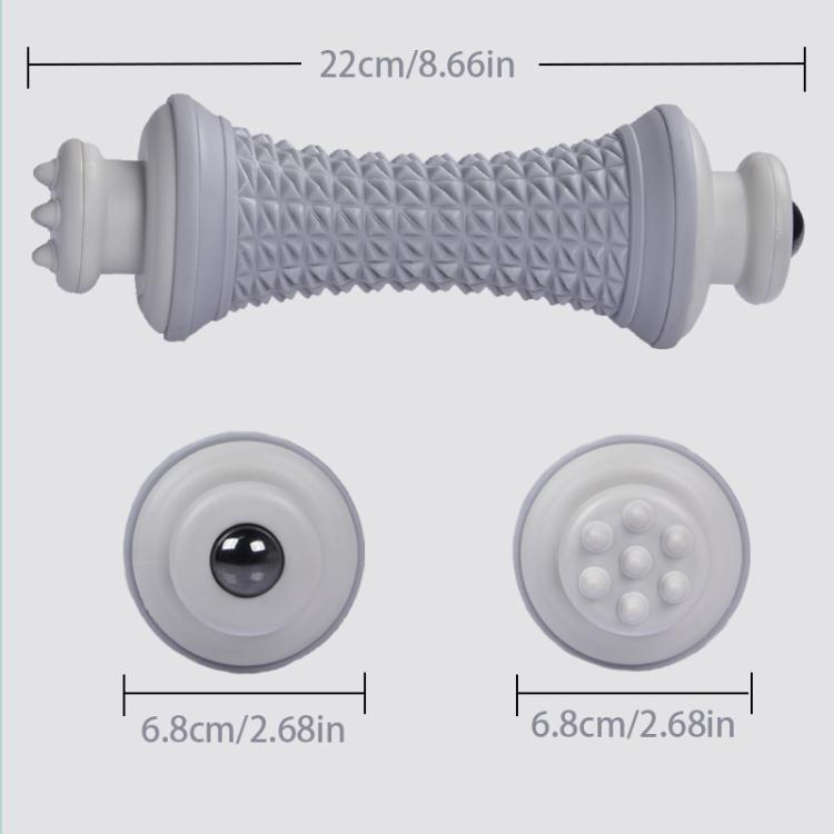 Multifunctional Massage Roller Arch Trainer Yoga Muscle Relaxation Plantar Fascia Roller Foot Massager, Spec: Gray Magnetic Bead