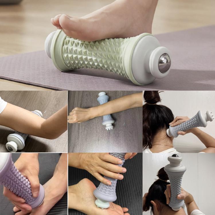 Multifunctional Massage Roller Arch Trainer Yoga Muscle Relaxation Plantar Fascia Roller Foot Massager, Spec: Purple Magnetic Bead