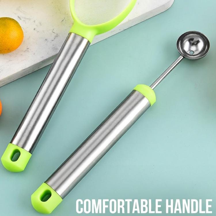 LsCook 3-Piece Set Fruit Ball Scooper Set Kitchen Carving Knife - Cardboard Packaged