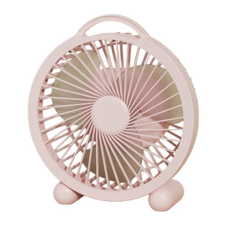 Portable Desktop Fan High-Wind Table Fan For Dormitory & Office, Spec: 6 inch Rechargeable Pink