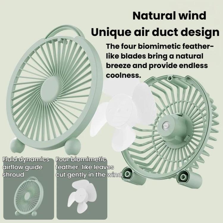 Portable Desktop Fan High-Wind Table Fan For Dormitory & Office, Spec: 6 inch Rechargeable Pink