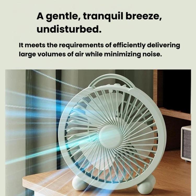 Portable Desktop Fan High-Wind Table Fan For Dormitory & Office, Spec: 4 inch Plug-in White