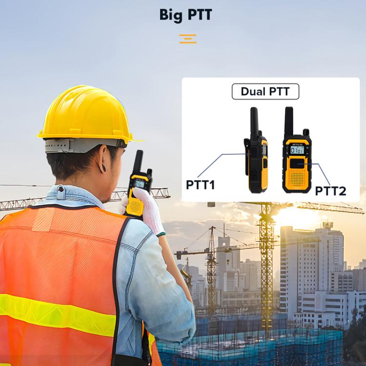 RETEVIS RB648 PMR446 1pair Heavy-Duty IP67 Waterproof Dual PTT Outdoor Shock-Resistant Walkie Talkies