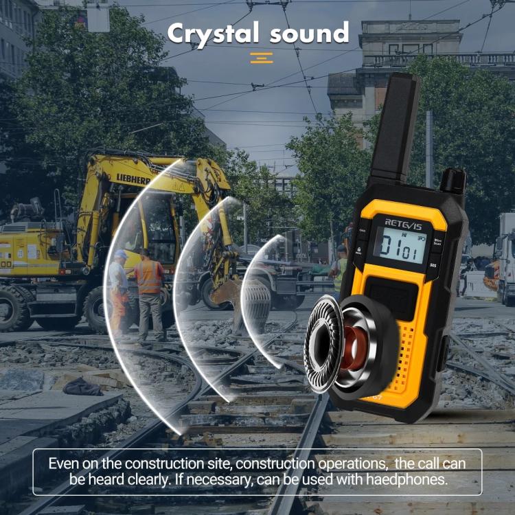 RETEVIS RB648 PMR446 1pair Heavy-Duty IP67 Waterproof Dual PTT Outdoor Shock-Resistant Walkie Talkies