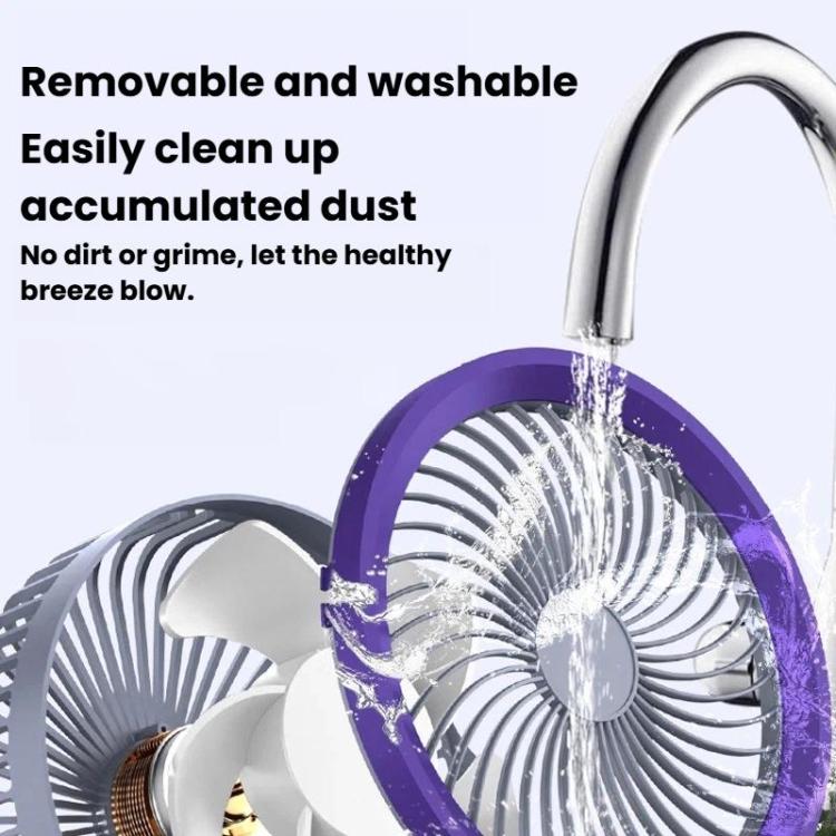 Foldable Air Circulator Fan With Battery Indicator Household Desktop & Wall-Mounted Fan With LED Light