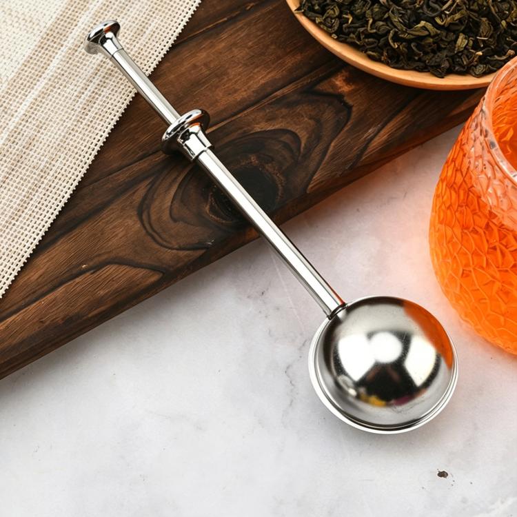 LsCook Half-hole 304 Stainless Steel Tea Strainer Round Telescopic Tea Infuser