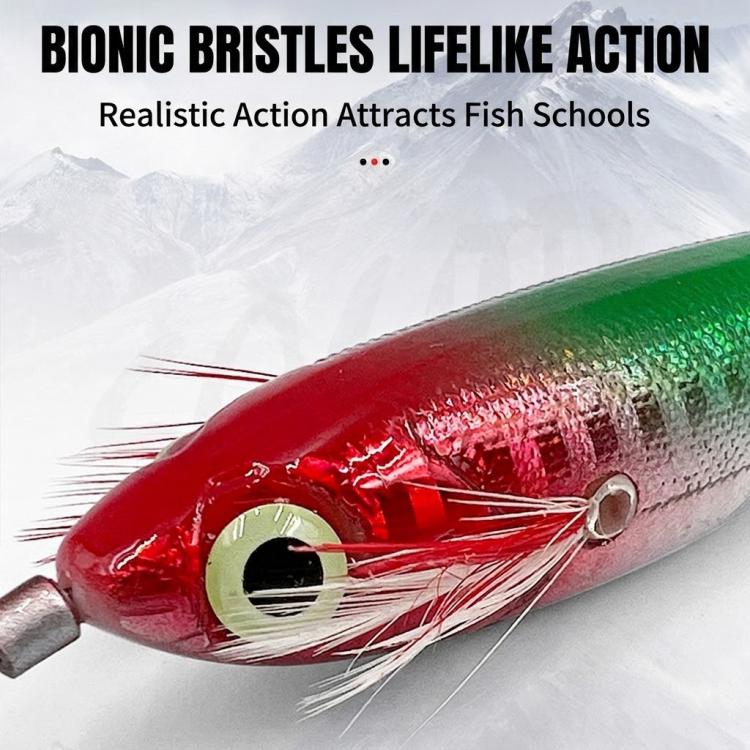 HENGJIA 14pcs /Box Luminous Wood Shrimp Squid Jig Fluorescent Octopus Saltwater Fishing Lure