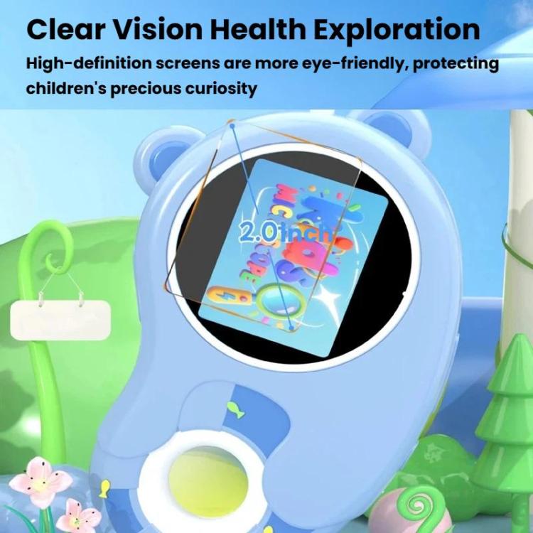HM020H Portable HD Kids Digital Microscope Electronic Magnifier Science Toy - Blue