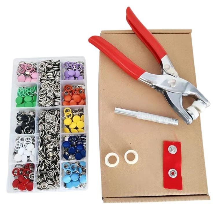 5-Claw Snap Buttons For Clothing Metal Snap Fastener Kit, Spec: 100 Hollow+100 Solid+Tools