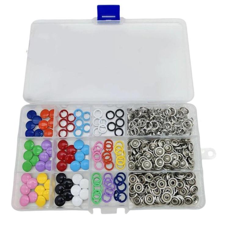 5-Claw Snap Buttons For Clothing Metal Snap Fastener Kit, Spec: 50 Hollow+50 Solid+15-Slot Storage Box