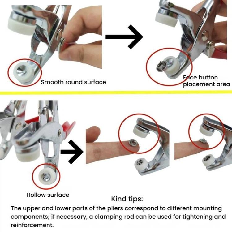 5-Claw Snap Buttons For Clothing Metal Snap Fastener Kit, Spec: 50 Hollow+50 Solid+Tools