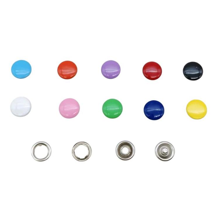 Metal 5-Claw Snap Button Set Colorful Snap Fasteners For Clothing, Spec: 100 Solid + Pliers