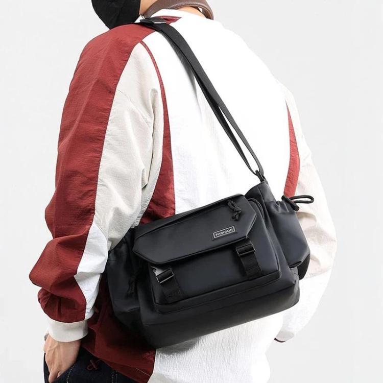 WEIXIER Multi-Pocket Crossbody Messenger Bag Water-Resistant Durable Techwear Satchel Shoulder Bag for Hiking Daily Work, Size: Large