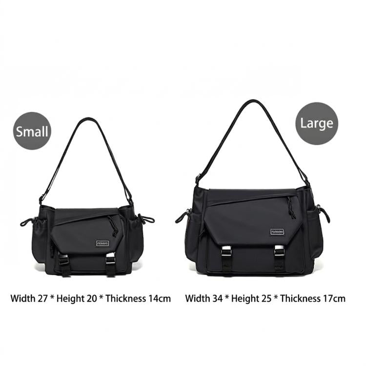 WEIXIER Multi-Pocket Crossbody Messenger Bag Water-Resistant Durable Techwear Satchel Shoulder Bag for Hiking Daily Work, Size: Small