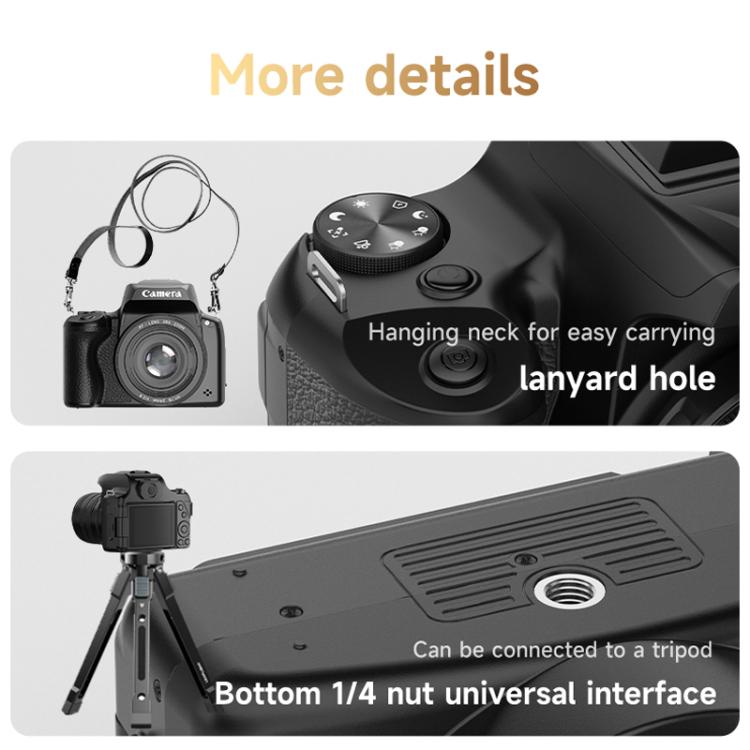 4K Flip-Screen High-Definition Waist-Level Viewfinder SLR Digital Camera, Model: DC207