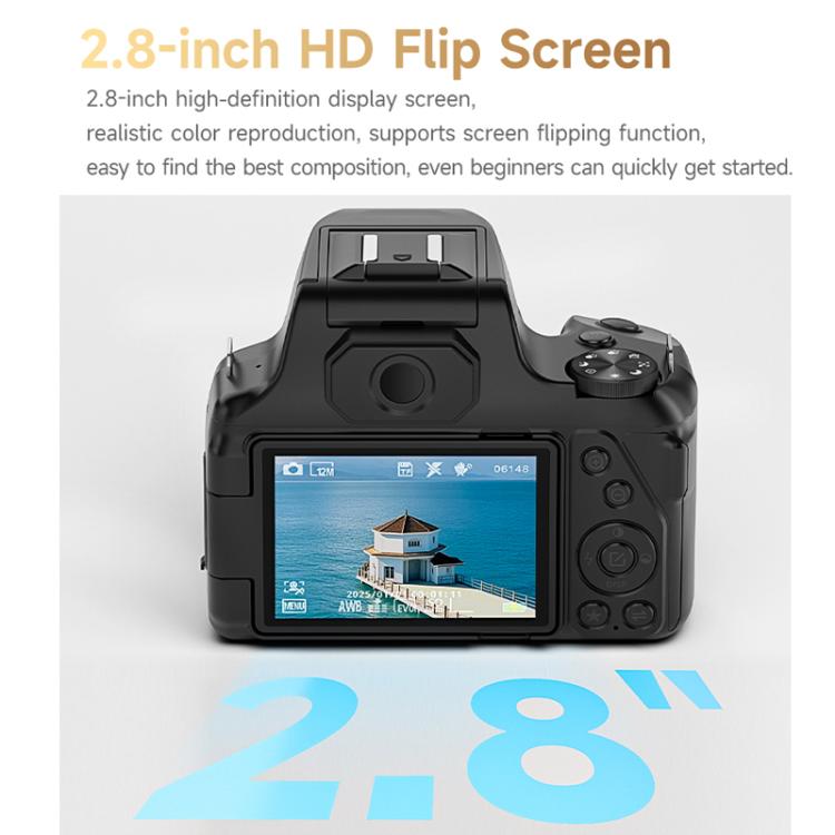 4K Flip-Screen High-Definition Waist-Level Viewfinder SLR Digital Camera, Model: DC207