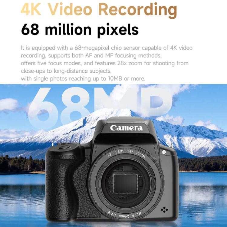 4K Flip-Screen High-Definition Waist-Level Viewfinder SLR Digital Camera, Model: DC207