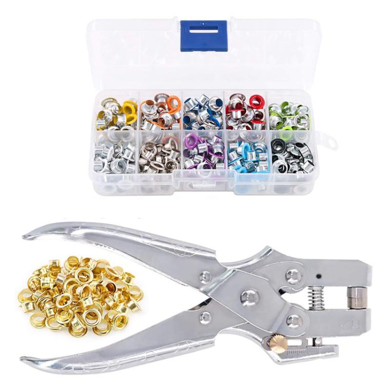 5mm Metal Eyelets For Clothing, Shoes & Belts, Spec: With Pliers Aircraft Packaging
