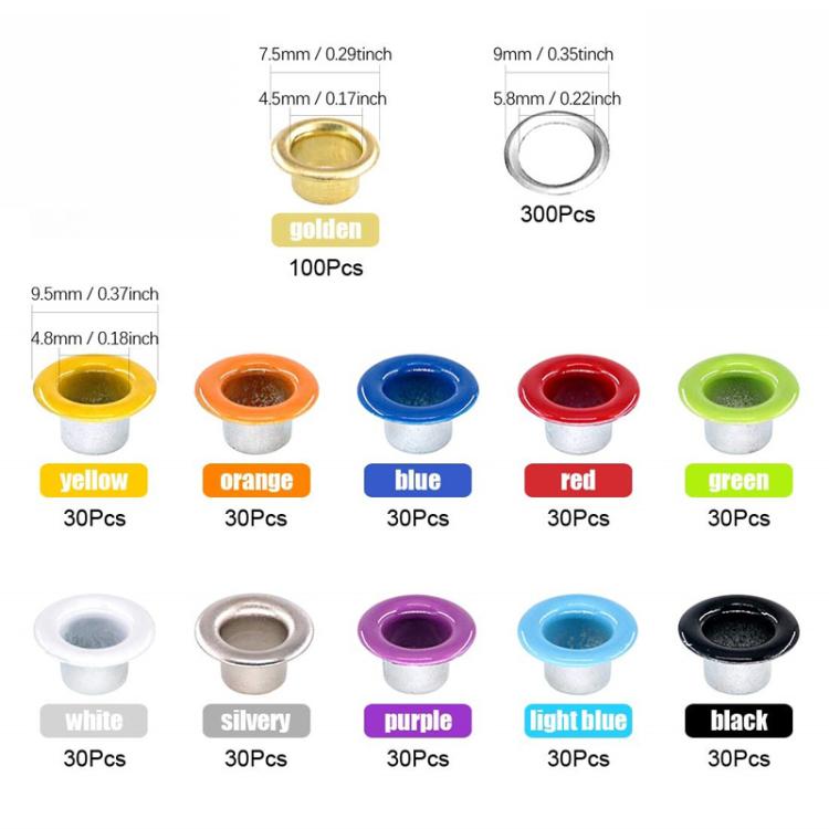 5mm Metal Eyelets For Clothing, Shoes & Belts, Spec: 10-Slot Storage Box