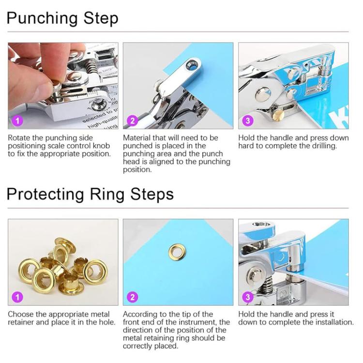 5mm Metal Eyelets For Clothing, Shoes & Belts, Spec: With Pliers Aircraft Packaging