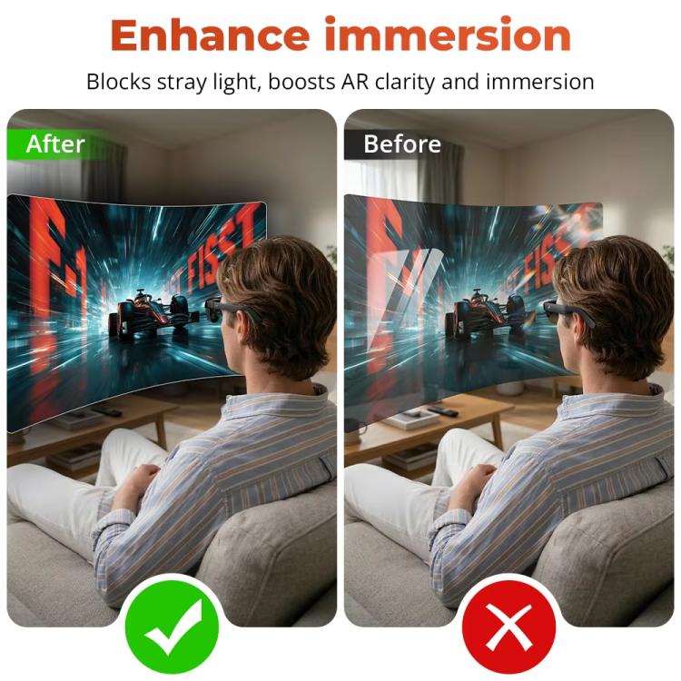 Flip-up Light Shield for RayNeo Air 3s/Air 3s Pro/Air 4/Air 4 Pro Ultra-Light  AR Glasses Privacy Cover