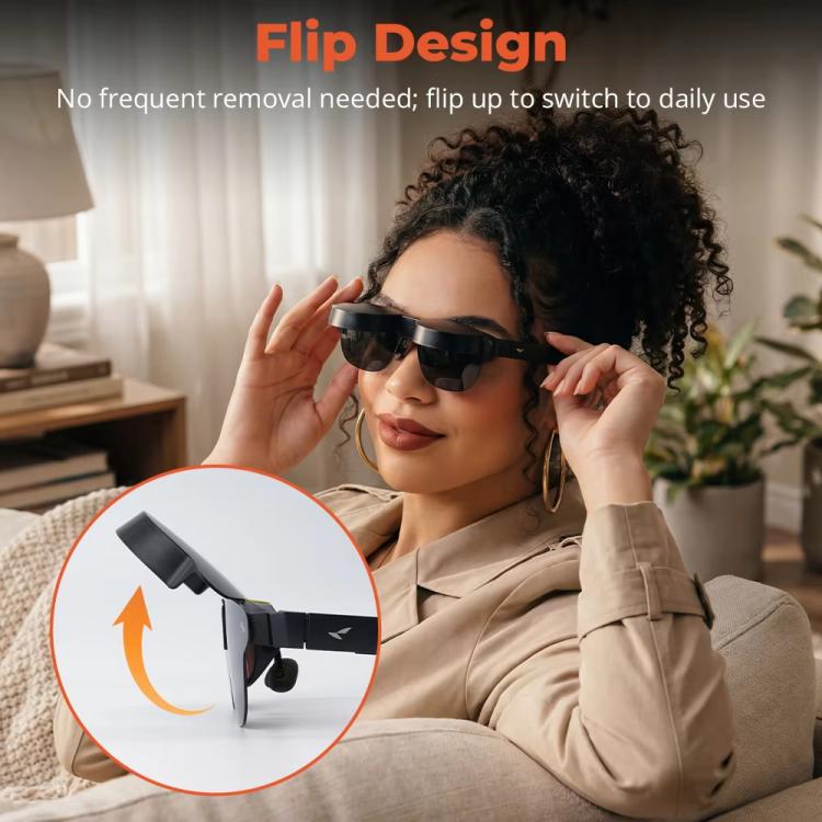 Flip-up Light Shield for RayNeo Air 3s/Air 3s Pro/Air 4/Air 4 Pro Ultra-Light  AR Glasses Privacy Cover