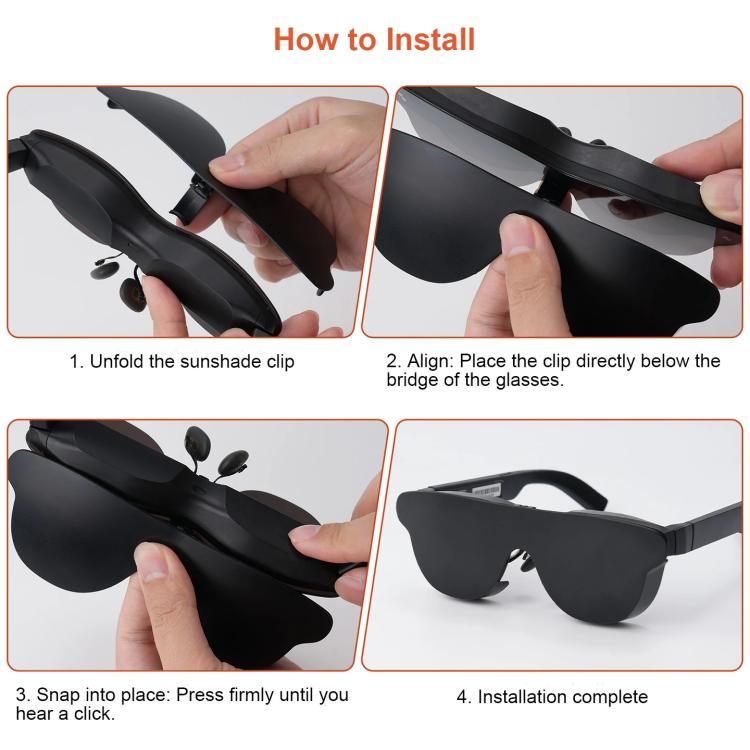 Flip-up Light Shield for RayNeo Air 3s/Air 3s Pro/Air 4/Air 4 Pro Ultra-Light  AR Glasses Privacy Cover