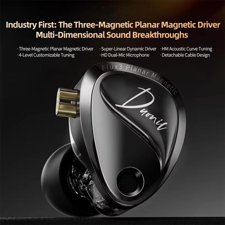 KZ Duonic Dual Power Triple Magnet Planar Magnetic 1.2m Wired HiFi Earphone, Color: Enhanced Tuning 3.5mm