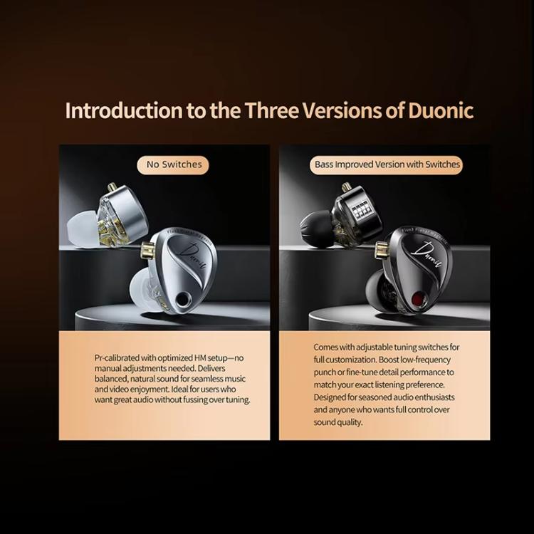 KZ Duonic Dual Power Triple Magnet Planar Magnetic 1.2m Wired HiFi Earphone, Color: Enhanced Tuning 3.5mm With Mic