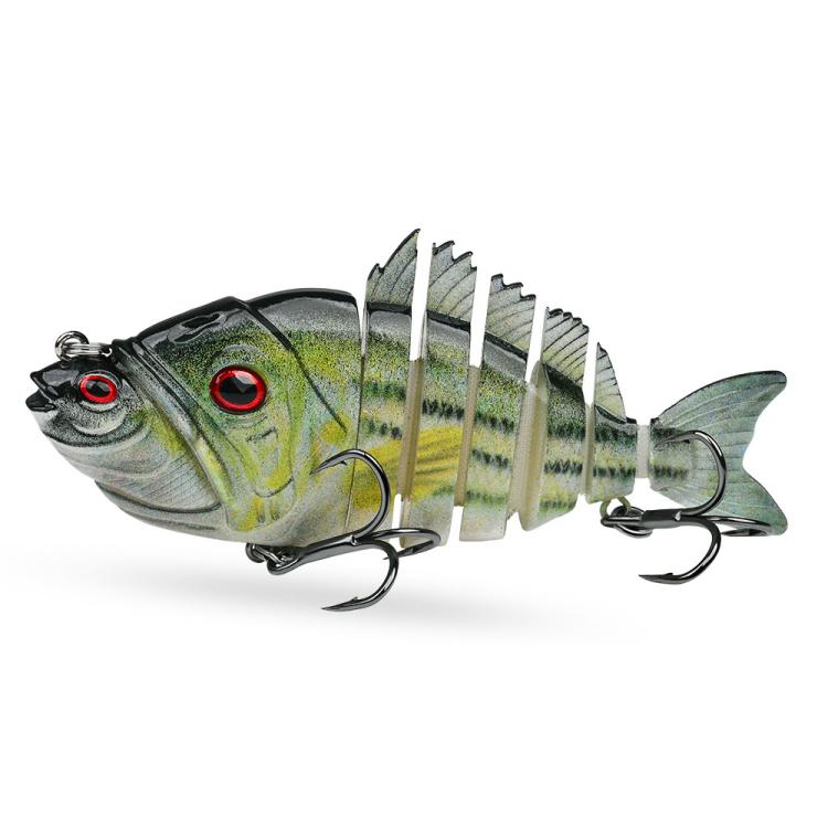 PROBEROS 7-Segment Jointed Swimbait Fishing Lures Hard Body Sinking Bait with Sharp Blood Groove Treble Hooks 4.25in 1.13oz