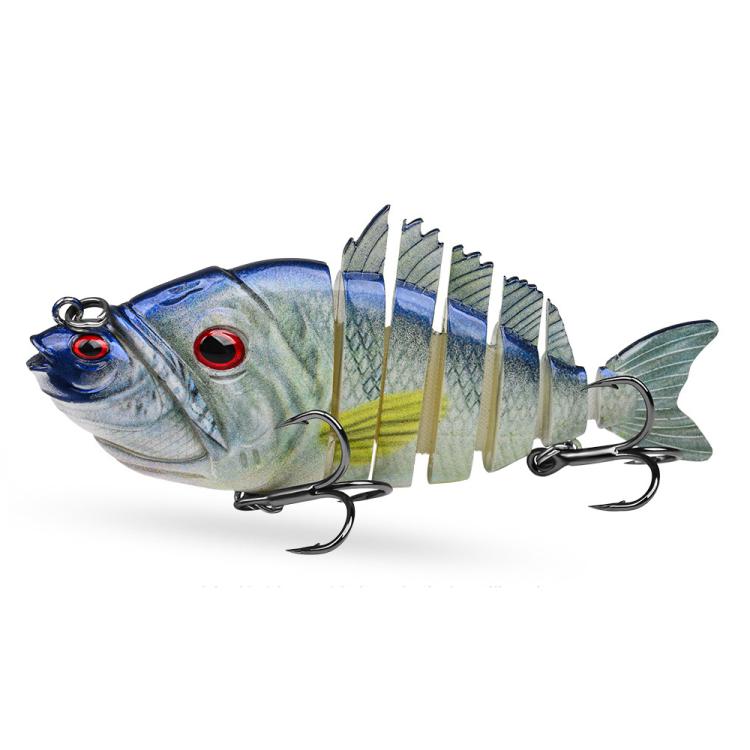 PROBEROS 7-Segment Jointed Swimbait Fishing Lures Hard Body Sinking Bait with Sharp Blood Groove Treble Hooks 4.25in 1.13oz