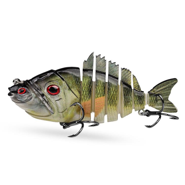 PROBEROS 7-Segment Jointed Swimbait Fishing Lures Hard Body Sinking Bait with Sharp Blood Groove Treble Hooks 4.25in 1.13oz