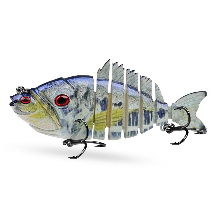 PROBEROS 7-Segment Jointed Swimbait Fishing Lures Hard Body Sinking Bait with Sharp Blood Groove Treble Hooks 4.25in 1.13oz