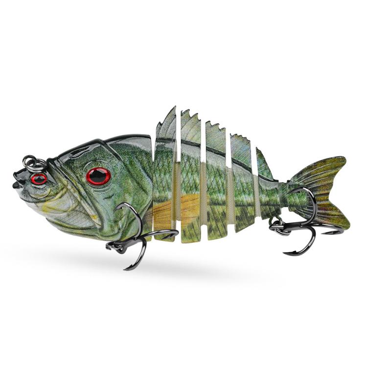 PROBEROS 7-Segment Jointed Swimbait Fishing Lures Hard Body Sinking Bait with Sharp Blood Groove Treble Hooks 4.25in 1.13oz
