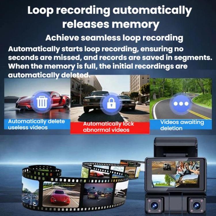 A9 HD Night Vision Dash Camera 360-Degree Parking Monitor With Mobile Phone Connection, Spec: Front+Left+Right+Rear