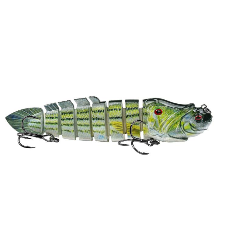 PROBEROS 8 Segment S-Swimming Hard Bait Multi-Jointed Swimbait Fishing Lures with 3D Eyes, Inner Rattle Ball  13cm/29.4g