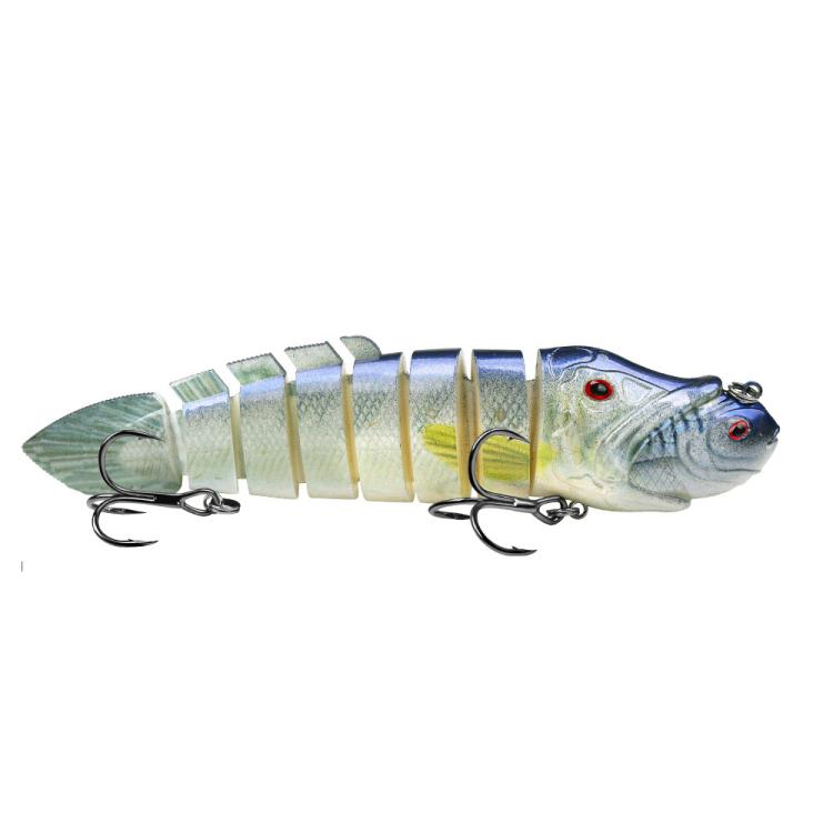 PROBEROS 8 Segment S-Swimming Hard Bait Multi-Jointed Swimbait Fishing Lures with 3D Eyes, Inner Rattle Ball  13cm/29.4g