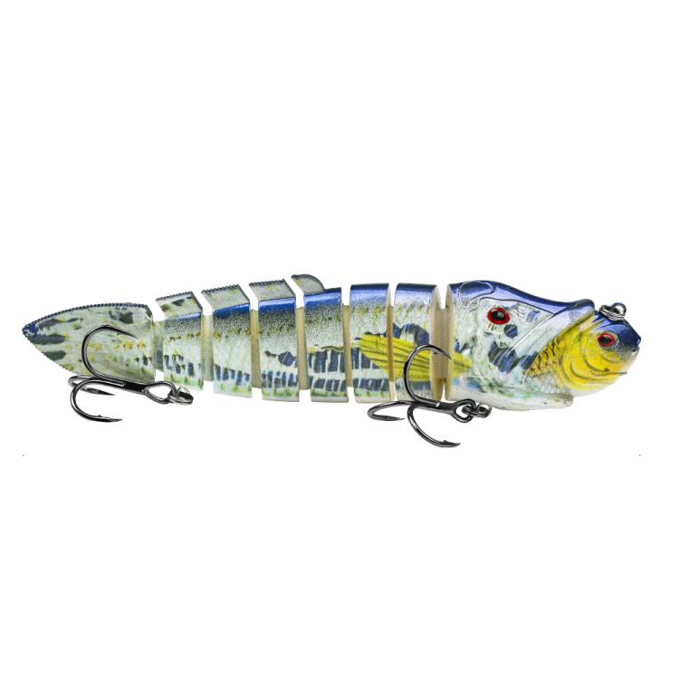 PROBEROS 8 Segment S-Swimming Hard Bait Multi-Jointed Swimbait Fishing Lures with 3D Eyes, Inner Rattle Ball  13cm/29.4g