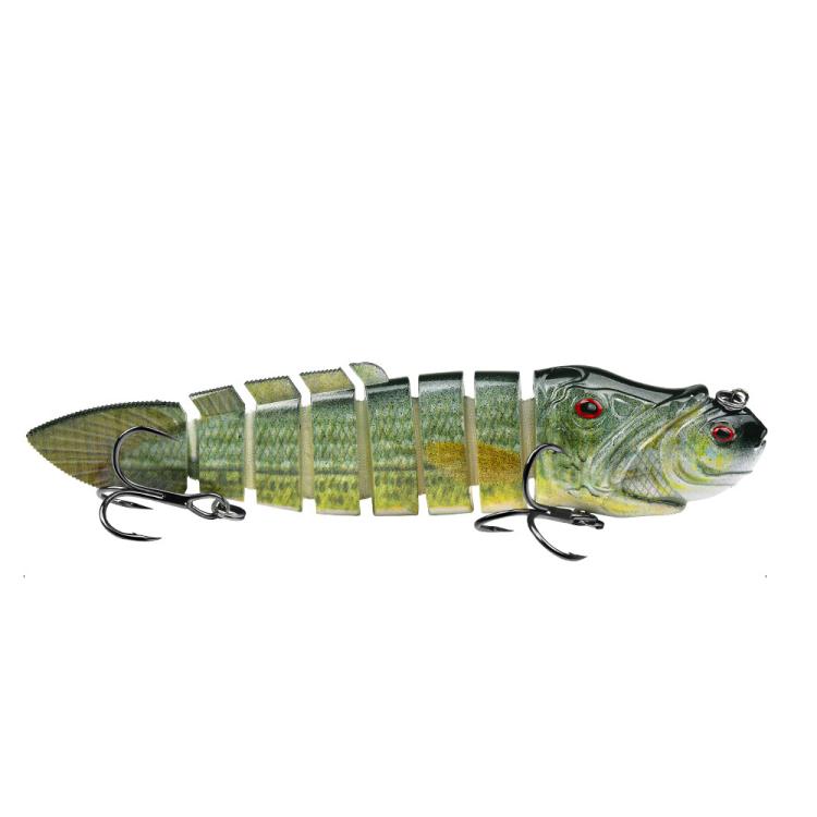 PROBEROS 8 Segment S-Swimming Hard Bait Multi-Jointed Swimbait Fishing Lures with 3D Eyes, Inner Rattle Ball  13cm/29.4g