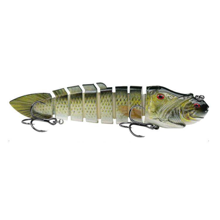 PROBEROS 8 Segment S-Swimming Hard Bait Multi-Jointed Swimbait Fishing Lures with 3D Eyes, Inner Rattle Ball  13cm/29.4g