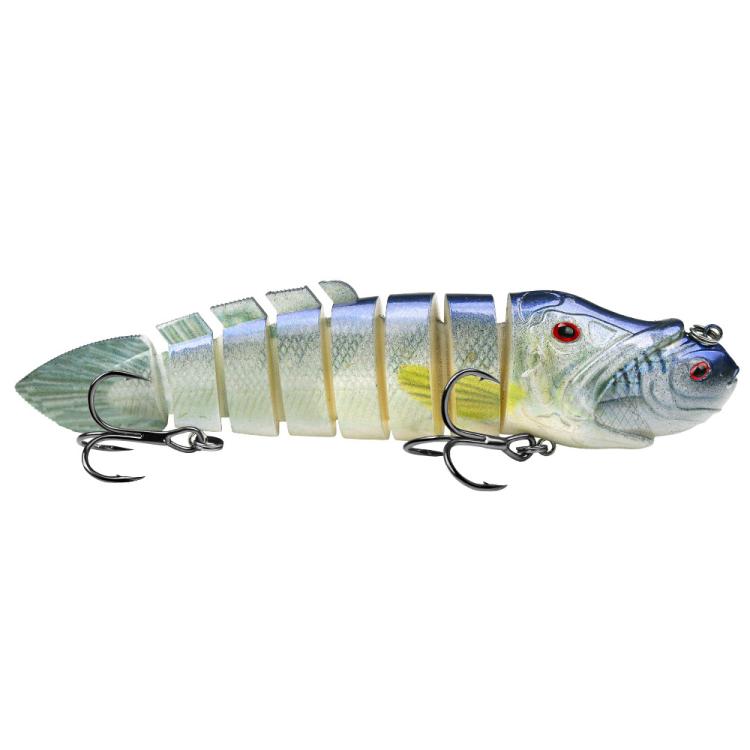 PROBEROS 8 Segment S-Swimming Hard Bait Multi-Jointed Swimbait Fishing Lures with 3D Eyes, Inner Rattle Ball  16.7cm/56.7g