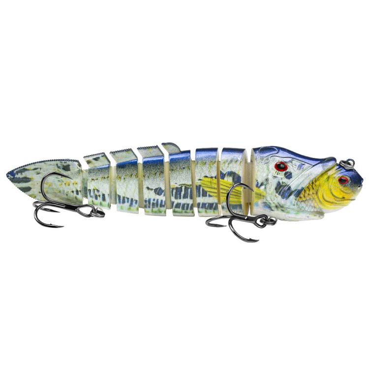 PROBEROS 8 Segment S-Swimming Hard Bait Multi-Jointed Swimbait Fishing Lures with 3D Eyes, Inner Rattle Ball  16.7cm/56.7g