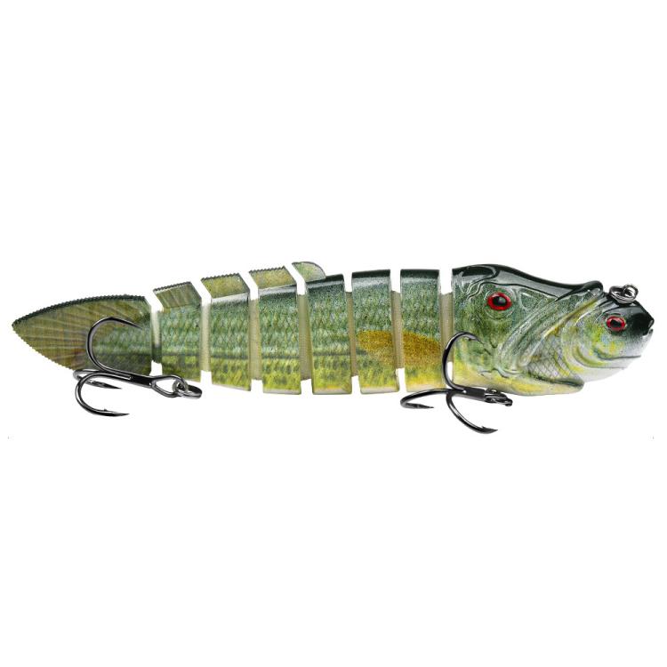 PROBEROS 8 Segment S-Swimming Hard Bait Multi-Jointed Swimbait Fishing Lures with 3D Eyes, Inner Rattle Ball  16.7cm/56.7g