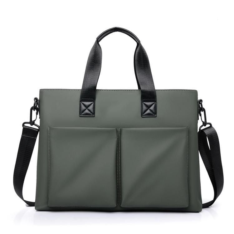 WEIXIER Men Briefcase Laptop Bag Waterproof Business Messenger Bag with Luggage Strap