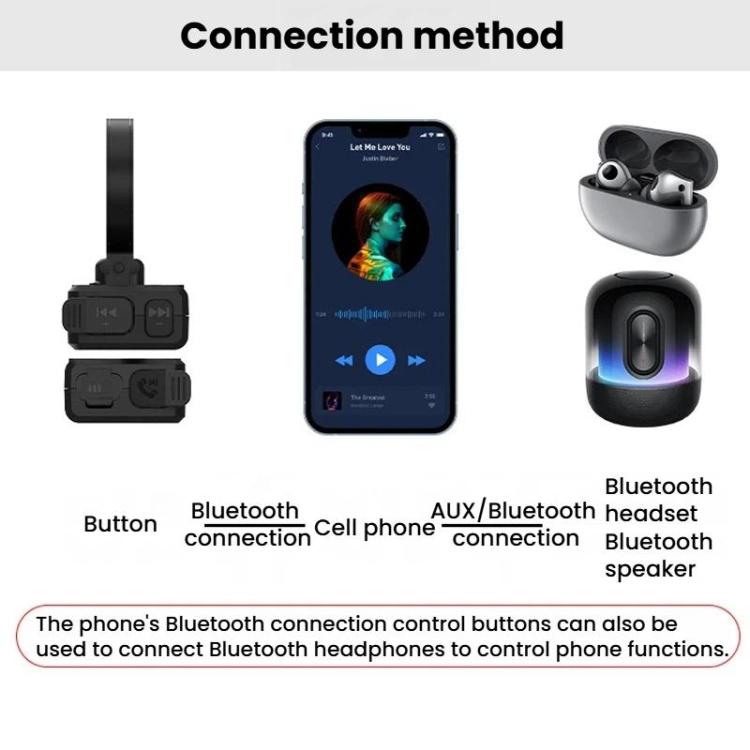 Q17 Bluetooth Riding Phone Remote Control Music Track Switch Remote For Motorcycle & Bicycle