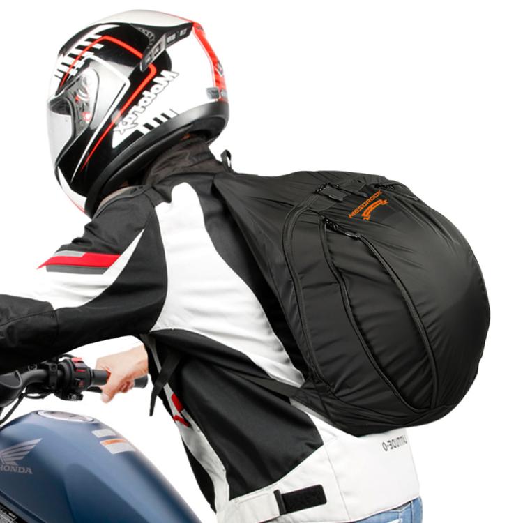 Foldable Waterproof Extra Large Motorcycle Helmet Backpack - Black