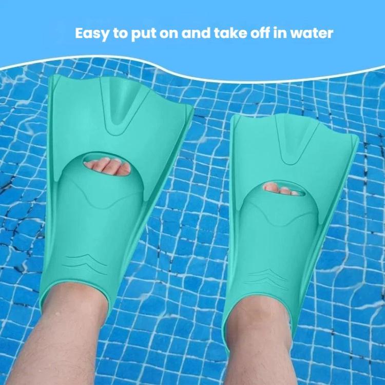 Swim & Dive Silicone Fins Long Flippers For Snorkeling & Water Sports, Size: 36-38